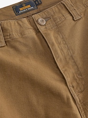 Tan Brown Straight Fit Cotton Stretch Cargo Trousers - Image 6 of 9