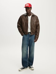 Cotton On Süni Dəri Harrington Gödəkçə - 4şəkildən 4 şəkil