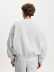 Cotton On Grey Relaxed Crew Pullover Sweat Top - Image 2 of 5