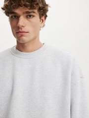 Cotton On Grey Relaxed Crew Pullover Sweat Top - Image 3 of 5