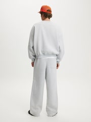 Cotton On Grey Relaxed Crew Pullover Sweat Top - Image 4 of 5