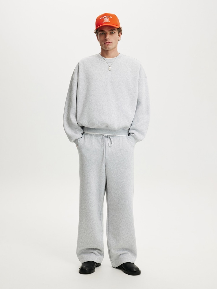 Cotton On Grey Relaxed Crew Pullover Sweat Top - Image 5 of 5