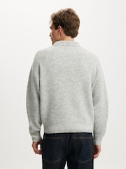 Açıq Boz - Cotton On Box Fit Rugby Polo Knit Jumper - 4şəkildən 2 şəkil