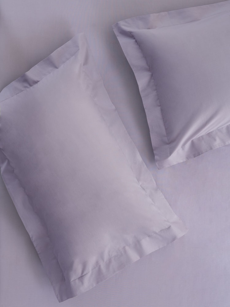 Set of 2 Lilac Purple Easy Care Polycotton Pillowcases - Image 1 of 3