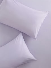 Set of 2 Lilac Purple Easy Care Polycotton Pillowcases - Image 2 of 3