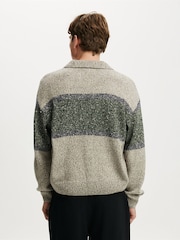 Boz - Cotton On Box Fit Rugby Polo Knit Jumper - 4şəkildən 2 şəkil