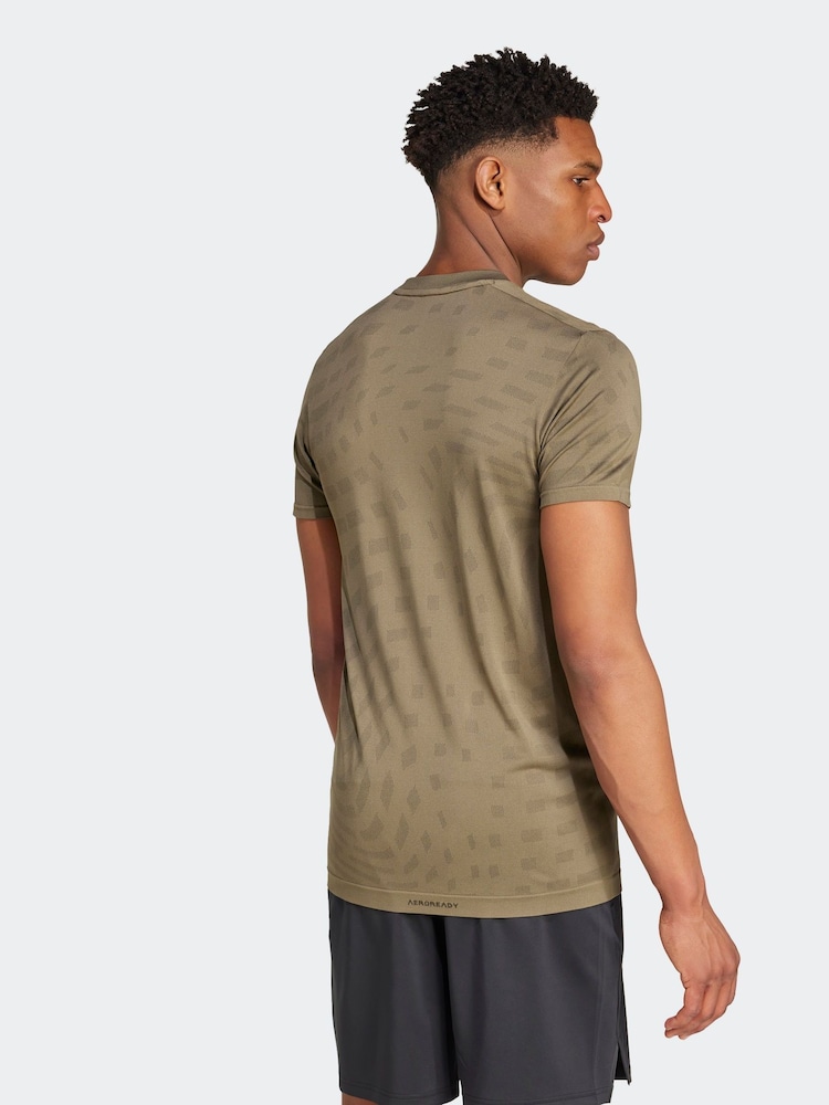 adidas Green Gym+ Training Seamless T-Shirt - Image 2 of 7