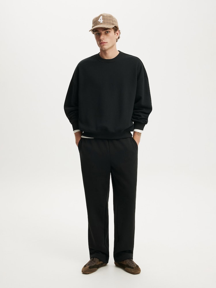 Cotton On Black Relaxed Crew Pullover Sweat Top - Image 5 of 5 Cotton On Black Relaxed Crew Pullover Sweat Top - Image 5 of 5