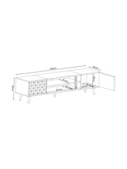 Dark Lloyd Mango Wood Up to 80 inch TV Unit - Image 3 of 8