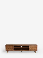Dark Lloyd Mango Wood Up to 80 inch TV Unit - Image 7 of 8