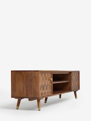 Dark Lloyd Mango Wood Up to 80 inch TV Unit - Image 8 of 8
