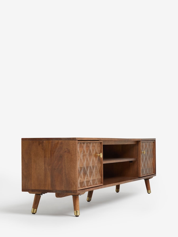 Dark Lloyd Mango Wood Up to 80 inch TV Unit - Image 8 of 8