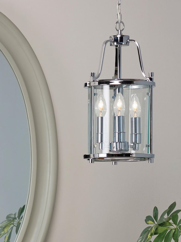 Village At Home Chrome Syble Ceiling Light Pendant - Image 1 of 3