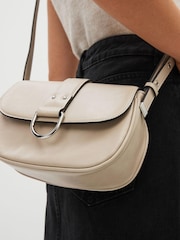 Bone Cream Eyelet Strap Saddle Bag - Image 2 of 10