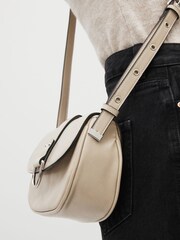 Bone Cream Eyelet Strap Saddle Bag - Image 3 of 10