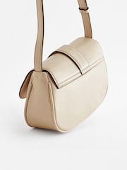 Bone Cream Eyelet Strap Saddle Bag - Image 6 of 10