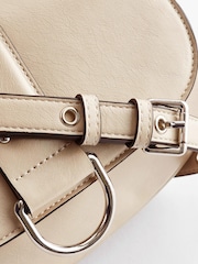 Bone Cream Eyelet Strap Saddle Bag - Image 8 of 10