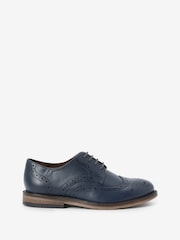 Navy Standard Fit (F) Leather Brogues - Image 1 of 4