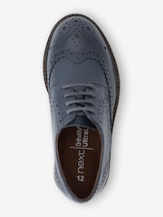 Navy Standard Fit (F) Leather Brogues - Image 3 of 4