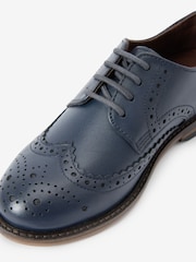 Navy Standard Fit (F) Leather Brogues - Image 4 of 4