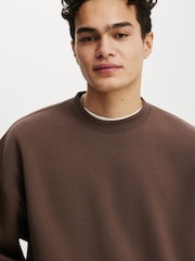 Braun - Cotton On Pullover-Sweatshirt in Relaxed Fit mit Rundhalsausschnitt - Bild 3 von 4