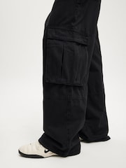 Cotton On Black Super Baggy Cargo Trousers - Image 5 of 5