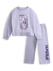 Vanilla Underground Purple KPop Demon Hunters Huntrix Sweatshirt and Joggers Set - Image 1 of 6