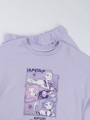 Vanilla Underground Purple KPop Demon Hunters Huntrix Sweatshirt and Joggers Set - Image 3 of 6