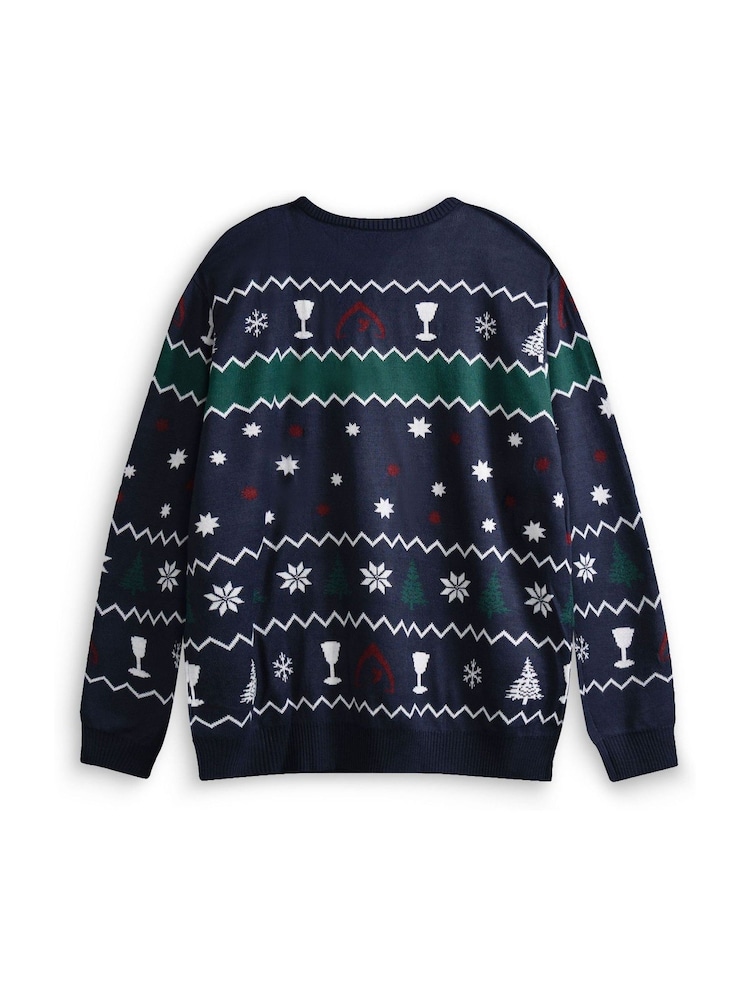 Vanilla Underground Blue The Traitors Logo Christmas Jumper - Image 2 of 6 Vanilla Underground Blue The Traitors Logo Christmas Jumper - Image 2 of 6