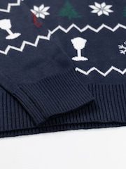Vanilla Underground Blue The Traitors Logo Christmas Jumper - Image 4 of 6