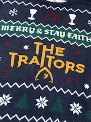 Vanilla Underground Blue The Traitors Logo Christmas Jumper - Image 5 of 6