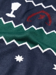 Vanilla Underground Blue The Traitors Logo Christmas Jumper - Image 6 of 6