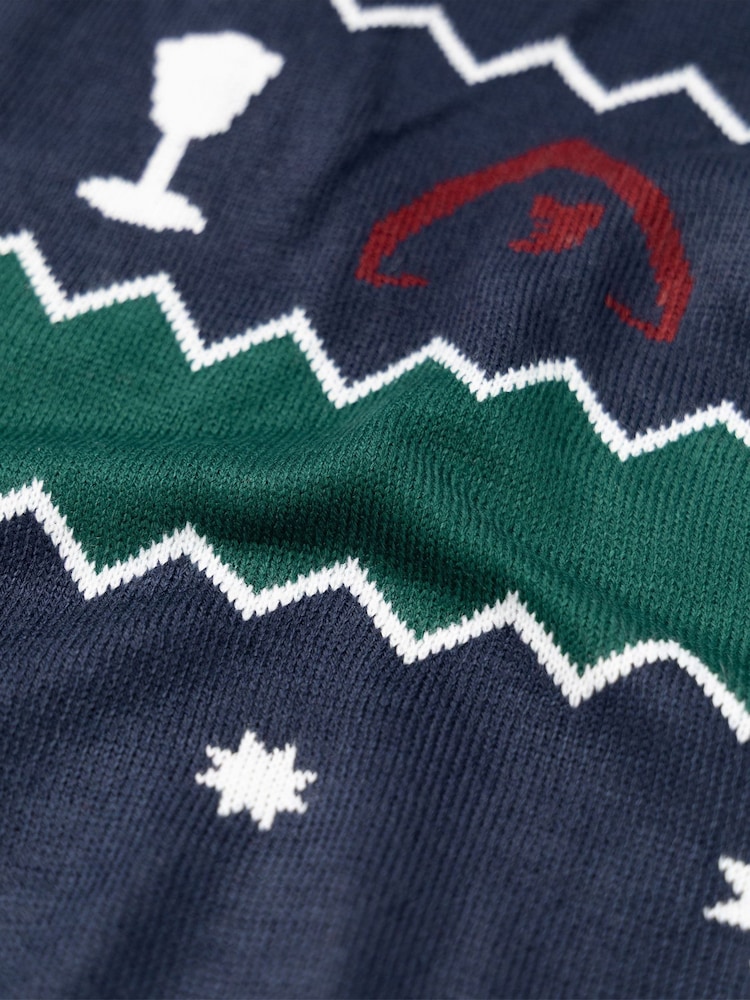 Vanilla Underground Blue The Traitors Logo Christmas Jumper - Image 6 of 6 Vanilla Underground Blue The Traitors Logo Christmas Jumper - Image 6 of 6