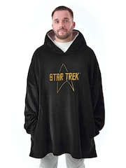 Vanilla Underground Black Star Trek Logo Blanket Hoodie - Image 1 of 6