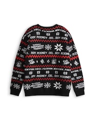 Vanilla Underground Black Only Fools And Horses Snowflake Christmas Jumper - Image 2 of 6