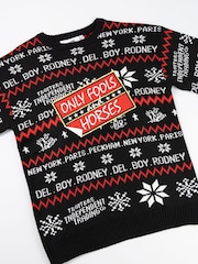 Vanilla Underground Black Only Fools And Horses Snowflake Christmas Jumper - Image 3 of 6