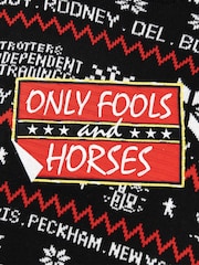 Vanilla Underground Black Only Fools And Horses Snowflake Christmas Jumper - Image 5 of 6