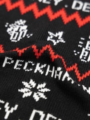 Vanilla Underground Black Only Fools And Horses Snowflake Christmas Jumper - Image 6 of 6
