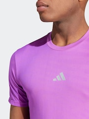 adidas Purple Gym+ Training Seamless T-Shirt - Image 3 of 6