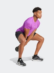 adidas Purple Gym+ Training Seamless T-Shirt - Image 4 of 6