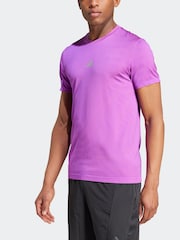 adidas Purple Gym+ Training Seamless T-Shirt - Image 5 of 6