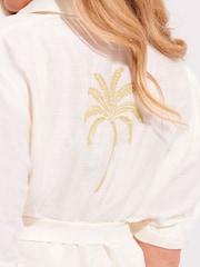 Seaspray Cream Leah Belted Shirt - Image 3 of 7