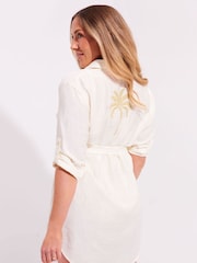 Seaspray Cream Leah Belted Shirt - Image 6 of 7