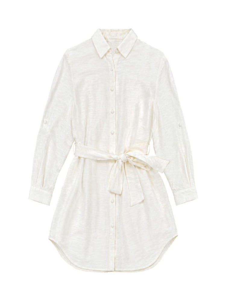 Seaspray Cream Leah Belted Shirt - Image 7 of 7 Seaspray Cream Leah Belted Shirt - Image 7 of 7