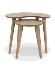 Bentley Designs Natural Dansk Oak Nest Of Tables - Image 3 of 3