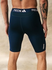 adidas Blue TECHFIT Compression Training Short Tights - Image 2 of 5