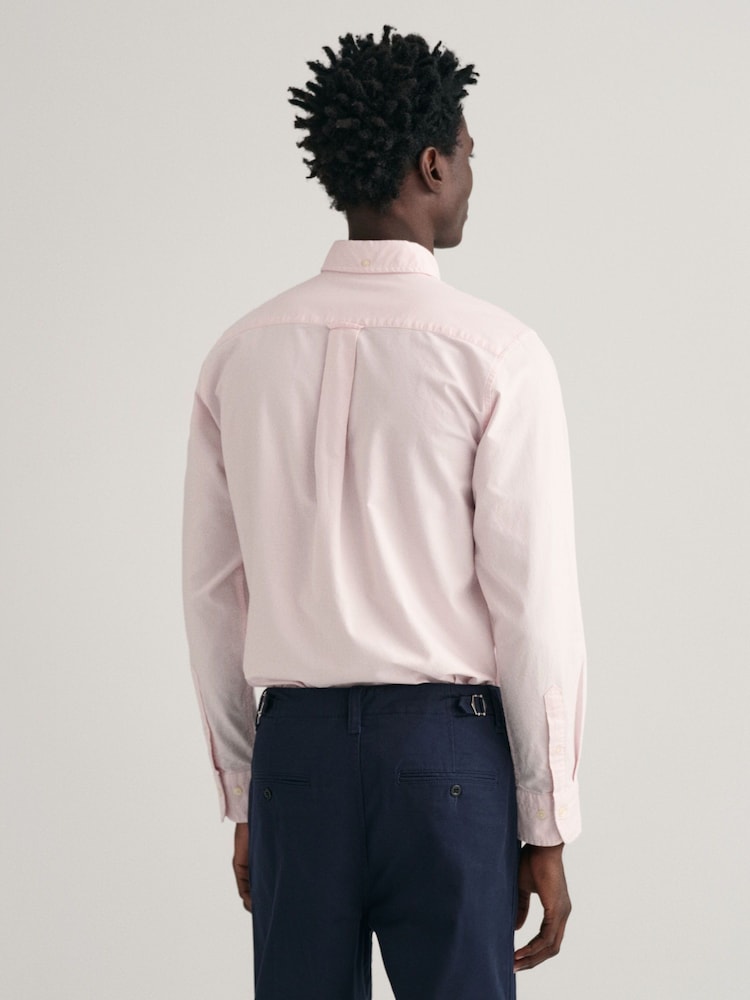 GANT Pink Regular Fit Classic Oxford Logo 100% Cotton Shirt - Image 2 of 5