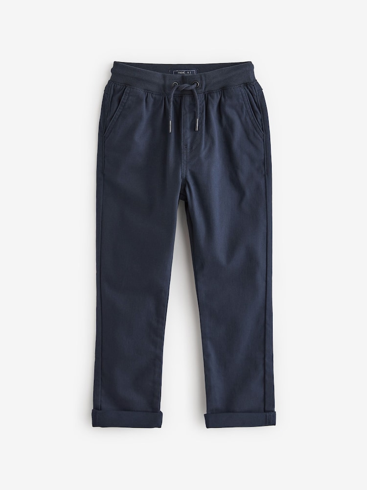 Donkerblauw - Broek met geribde elastische taille (3-16 jr) - Image 5 of 7