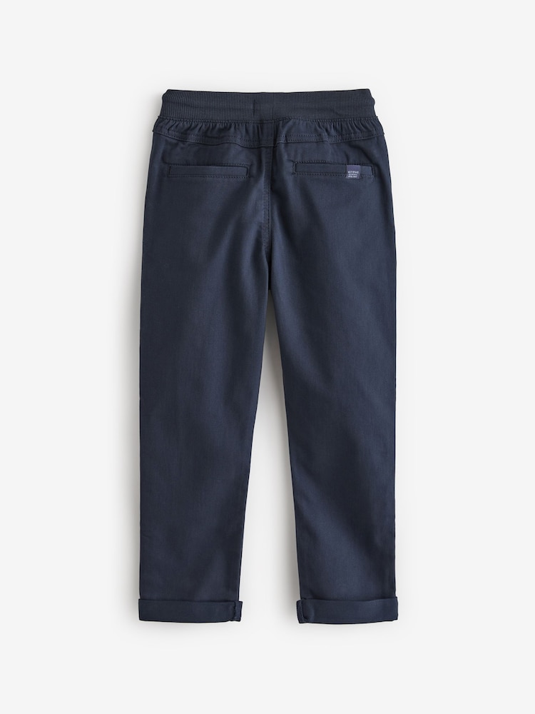 Donkerblauw - Broek met geribde elastische taille (3-16 jr) - Image 6 of 7