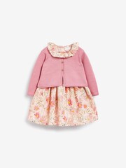 Pink Baby Prom Dress And Cardigan Set (0mths-2yrs) - Image 3 of 5
